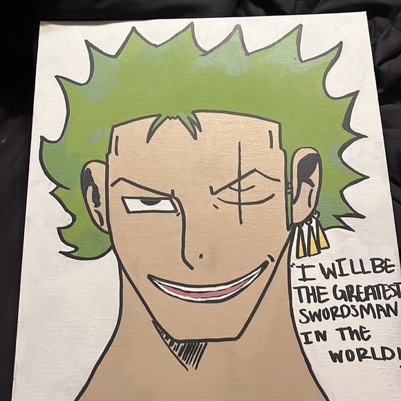 Hey this is a painting of Zoro from one piece - Picture 1 of 4